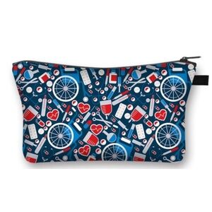 Blue Red Healthcare Cosmetic Bag